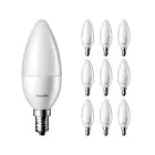 Lot 10x Philips Corepro LED Bougie E14 Dépolie 5W 470lm - 827 Blanc Très Chaud | Équivalent 40W