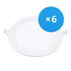 Lot 6x Downlight LED UltraSlim 24W 1950lm 110D - 840 Blanc Froid | 295mm - Diamètre 280mm