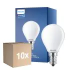 Lot 10x Philips Master Value LED Lustre E14 Boule Dépolie 3.4W 470lm - 927 Blanc Très Chaud | Meilleur Rendu Des Couleurs - Dimmable - Équivalent 40W