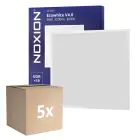 Lot 5x Noxion Panneau LED Ecowhite V4.0 28W 3200lm - 830 Blanc Chaud | 60x60cm - UGR 