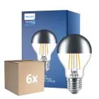 Lot 6x Philips MASTER Value LED Ampoule E27 Poire Miroir 7.2W 650lm – 827 Blanc Très Chaud | Meilleur Rendu Des Couleurs - Dimmable - Équivalent 60W