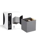 D'Lite Applique Murale Nova Aluminium Gris Up & Down 4.9W 480lm - 830 Blanc Chaud | IP54 - Angle de faisceau réglable