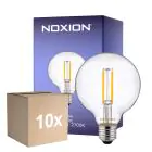 Lot 10x Noxion Lucent Filament LED E27 Globe Claire 7W 806lm - 827 Blanc Très Chaud | Dimmable - Équivalent 60W