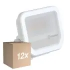 Lot 12x Ledvance Projecteur LED Aluminium Blanc 8W 1100lm 100D - 830 Blanc Chaud | IP66 - Symétrique