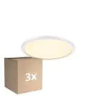Lot 3x Nordlux LED Plafonnier Oja 24 Blanc 11W 1250lm - 827 Blanc Très Chaud