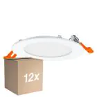 Lot 12x Osram Downlight LED Recess Slim Blanc 8W 550lm 110D - 830 Blanc Chaud | Diamètre 120mm - IP20