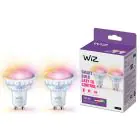 Pack duo 2x WiZ Smart Spot LED GU10 PAR16 5W 400lm 36D | Meilleur Rendu Des Couleurs - Dimmable - Équivalent 50W