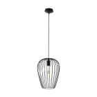 Eglo Suspension Luminaire Newtown Acier Noir | IP20 - Convient pour 1x E27 