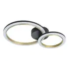 Eglo Plafonnier Calliera Acier Noir, Laiton 12W 1500lm - 830 Blanc Chaud | Dimmable